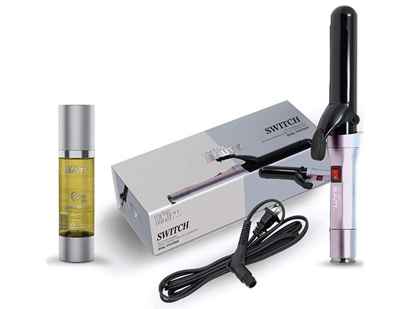 Cortex Beauty Switch Curling Iron & Argan Oil Hair Serum Bundle (Iridescent) - Product Image