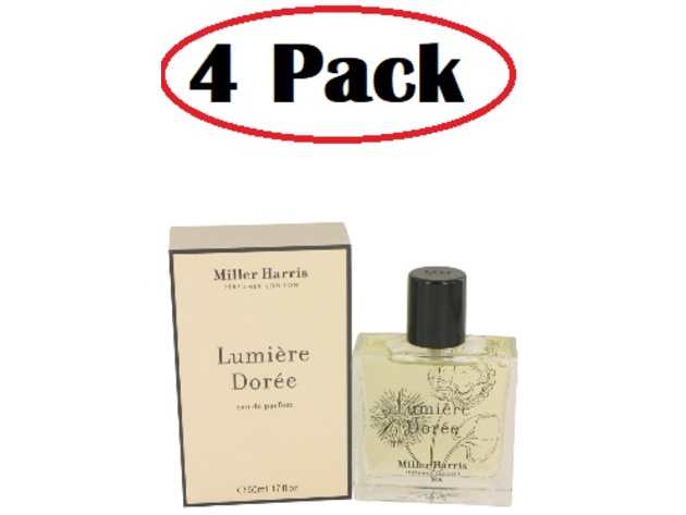 4 Pack of Lumiere Doree by Miller Harris Eau De Parfum Spray 1.7