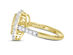 1.00 Carat (ctw I2-I3) Yellow Diamond Cluster Heart Ring in 14K Yellow Gold - 7