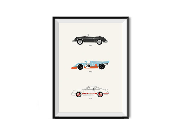 A Thoroughbred Drive: Porsche Poster (18"x 24")
