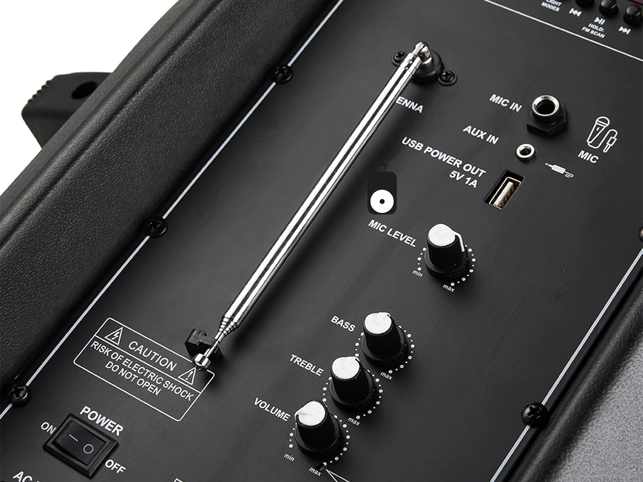 Altec Lansing SoundRover 180W Wireless Trolley Bluetooth Speaker with Microphone