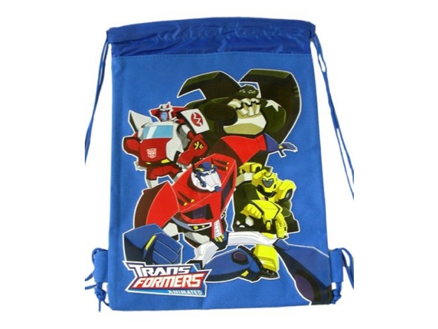 Party Favors - Transformers - Drawstring Bag - Blue - 13" X 11"