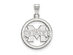 Sterling Silver Mississippi State Small Circle Pendant