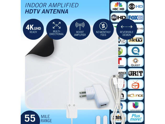 Winegard FL5500S FlatWave Amped Digital Indoor HDTV Antenna