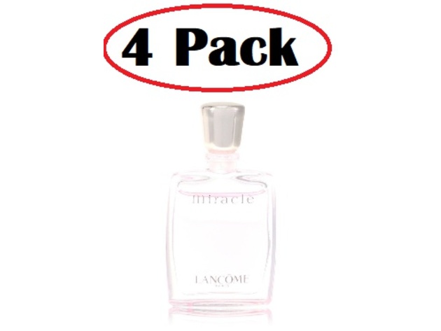 4 Pack of MIRACLE by Lancome Mini EDP (unboxed) .17 oz