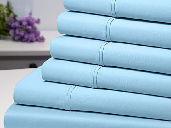 Bamboo Comfort 6 Piece Luxury Sheet Set - Aqua (Queen) - Product Image