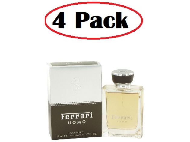 4 Pack of Ferrari Uomo by Ferrari Eau De Toilette Spray 1.7 oz