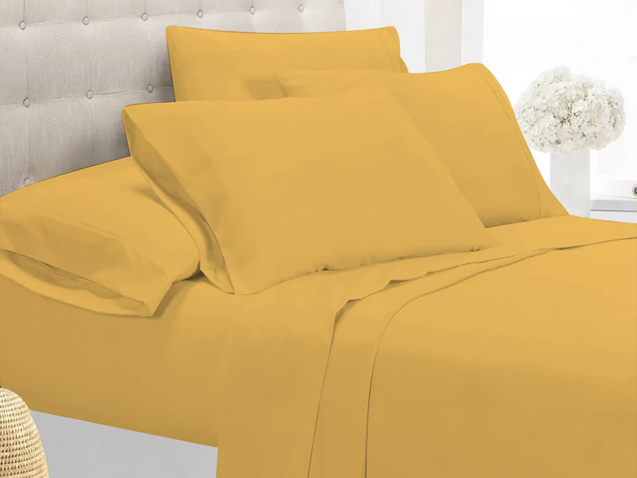 Super-Soft 1800 Series Bamboo Blend 6-Piece Sheet Set (Gold/Full)