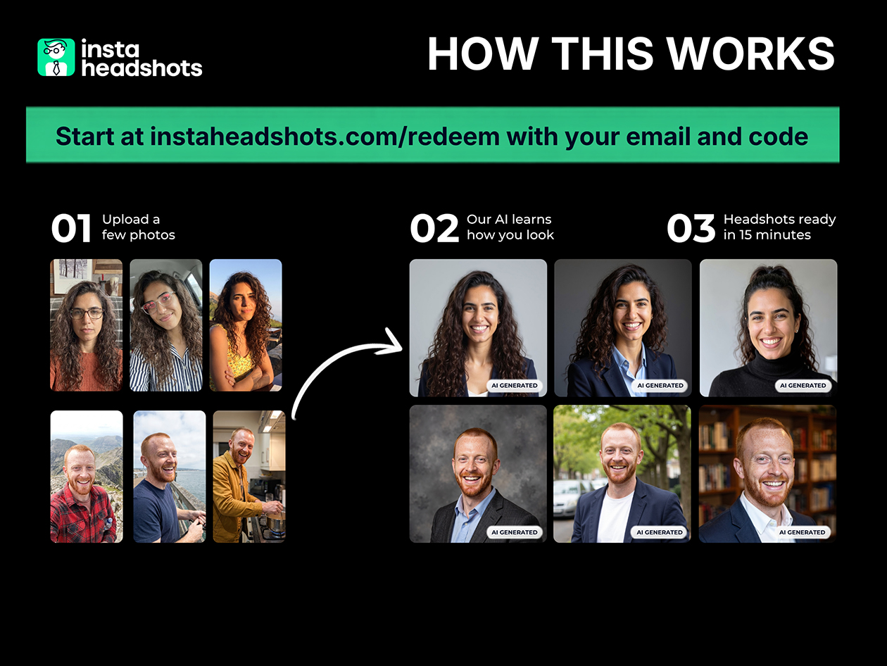 InstaHeadshots AI Headshot Generator Premium Plan: One-Time Purchase