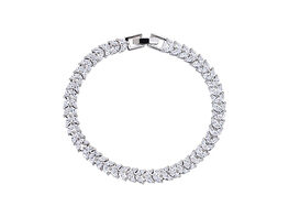 Marquise & Pear Cut Tennis Bracelet with White Diamond Cubic Zirconia