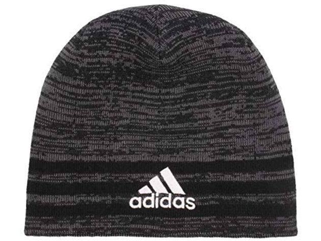 Adidas Men's Eclipse Striped Reversible Beanie Black Size Regular