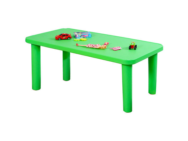 Costway Kids Plastic Table and 4 Chairs Set Colorful Play School Home Fun Furniture 