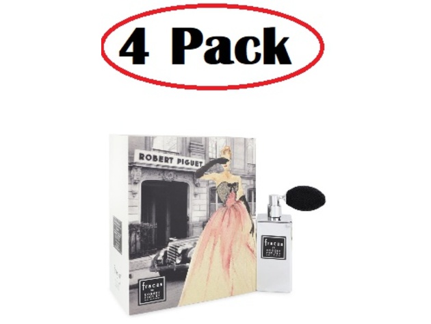 4 Pack of Fracas by Robert Piguet Eau De Parfum Spray (Platinum Anniversary Edition Packaging) 3.4 oz