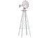 Costway 8Ft Tall Windmill Ornamental Wind Wheel Silver Gray And Red Garden Weather Vane - Gray