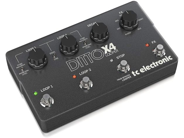 TC Electronic Ditto X4 Looper Effects True Bypass Guitar Pedal - Assorted Colors (Like New, Damaged Retail Box)