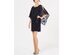 Connected Women's Metallic-Capelet Sheath Dress Blue Size 10