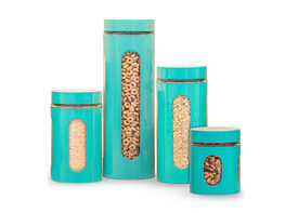 4-Piece Kitchen Canisters Set (Turquoise)
