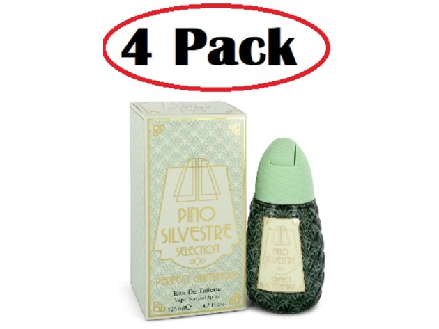 4 Pack of Pino Silvestre Selection Perfect Gentleman by Pino Silvestre Eau De Toilette Spray 4.2 oz