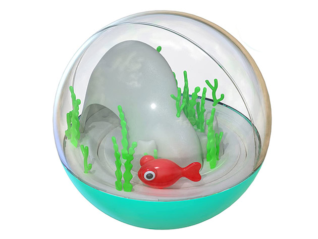 Interactive Electronic Cats Toy Balls with Rolling Fish