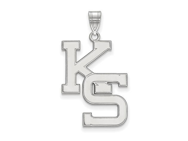14k White Gold Kansas State XL Pendant
