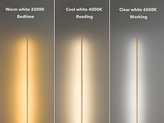 Minimalist LED Corner Floor Lamp (Gold)