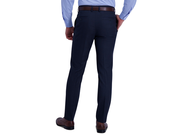 Kenneth Cole Reaction Men's Slim-Fit Stretch Check Dress Pants Charcoal Size 32X30