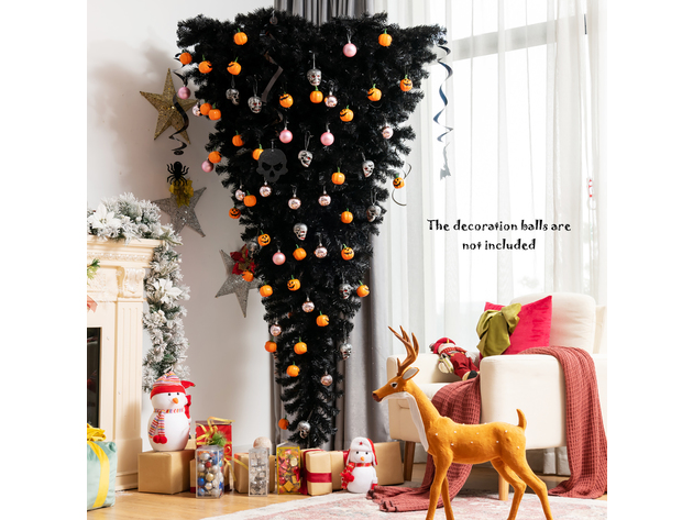 7 foot deals black christmas tree