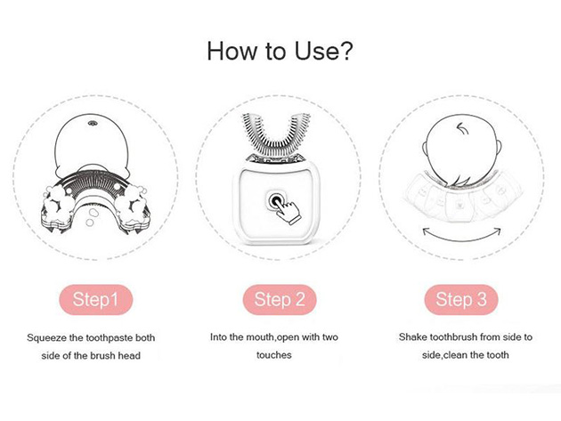 Cartoon Pattern Smart 360 Sonic Toothbrush for Children
