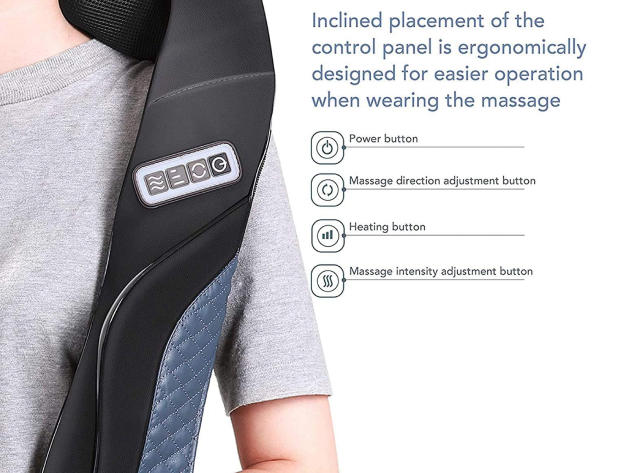Cordless Rechargeable Back & Neck Massager with Optional Heat