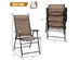 Costway 2 Piece Outdoor Patio Folding Chair Camping Portable Lawn Garden W/Armrest - Brown