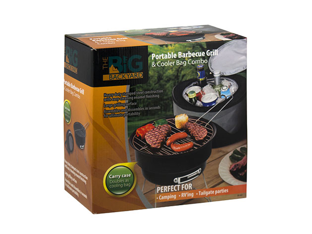 The Backyard Portable Barbecue Grill & Cooler Combo