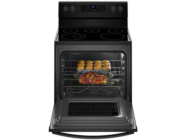 Whirlpool WFE505W0HB 5.3 Cu.Ft. Black Freestanding Electric Range