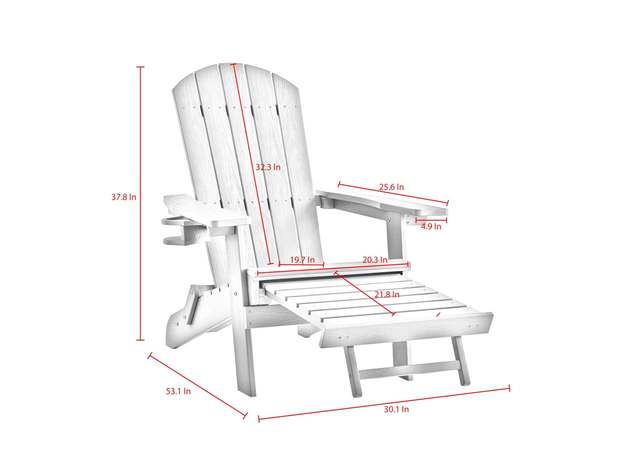 Cal Adirondack Chair Light Grey