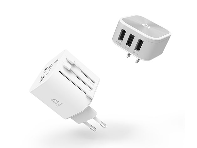 OMNIA T3 Universal Travel Adapter (White)