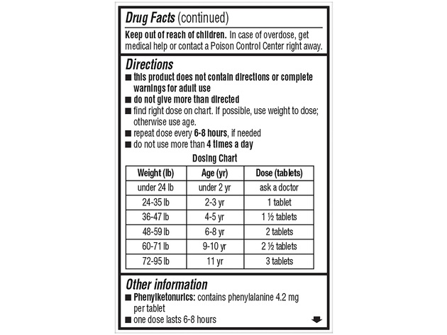 Advil Junior Strength Fever Reducer/Pain Reliever Chewable Tablets Grape, 100 mg, 24 Count