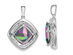 4.25 Carat (ctw) Mystic Fire Topaz Pendant Necklace in Sterling Silver with Chain