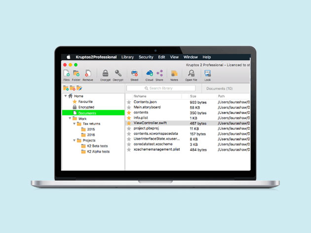Kruptos 2 File Encryption Professional (Mac)
