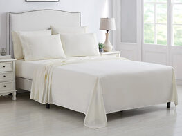 Kathy Ireland 6-Piece Brushed Microfiber Sheet Set (Ivory/King)