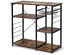 Costway Industrial Kitchen Baker's Rack Microwave Stand Utility Storage Shelf w/ 6 Hooks