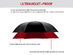 Double Layer Inverted Umbrella with C-Shaped Handle (Red/Black)