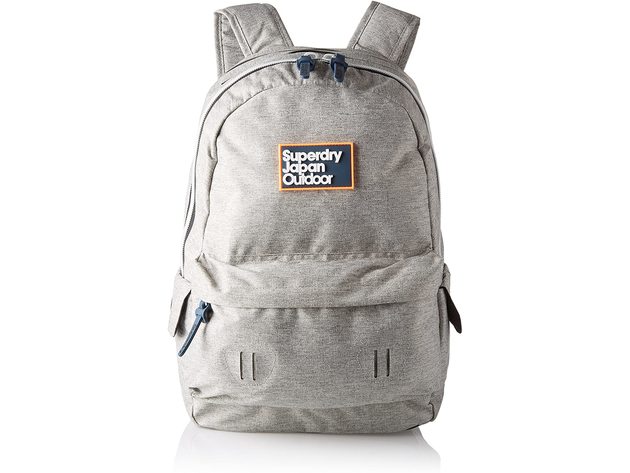 Superdry Super Trinity Montana 100 Percent Polyester Backpack with Top Grab Handle, Light Grey