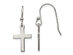 Stainless Steel Polished Cross Earrings