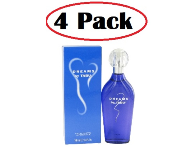 4 Pack of DREAMS by Dana Eau De Toilette Spray 3.3 oz