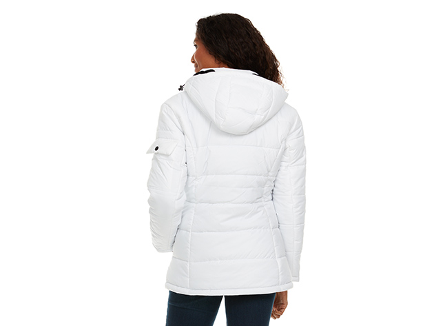 Helios Paffuto Heated Women's Coat with Power Bank (White/Large)