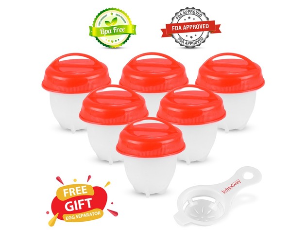 6-Pack BriteNway Silicone Egg Cooker