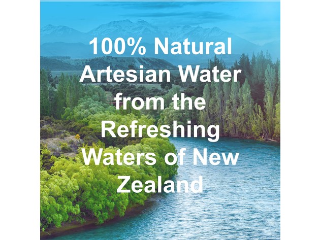 Pure NZ 100% Natural Artesian Water, from New Zealand - 750mL Recycled Bottle (12 Pack), 25.4 FL Oz