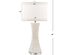 Safavieh Lighting Collection Set of 2 Shelley Concave Table Lamp, 30.5" - White (Like New, Damaged Retail Box)