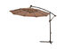 Costway 10' Hanging Solar LED Umbrella Patio Sun Shade Offset Market W/Base Tan