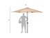 Costway 9FT Patio Umbrella Patio Market Steel Tilt W/ Crank Outdoor Yard Garden Beige