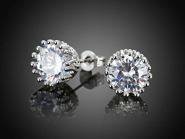 Royal Crown Stud Earrings Ft. Swarovski Crystals